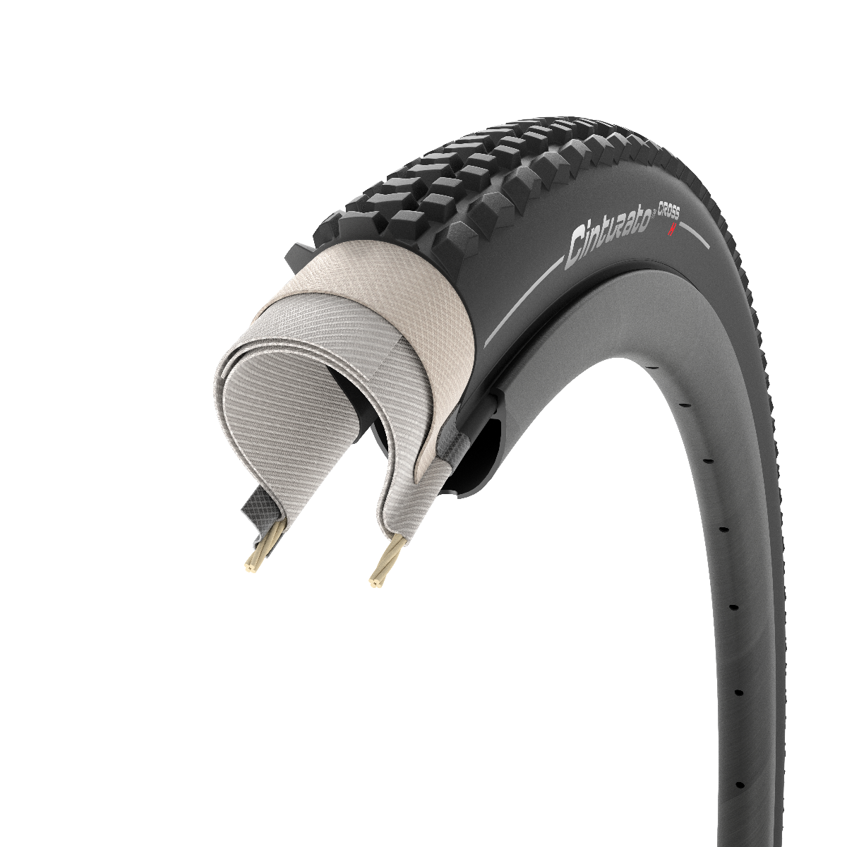 Pirelli Cinturato Cross Hard 700x33C - TLR -sort - 3770500