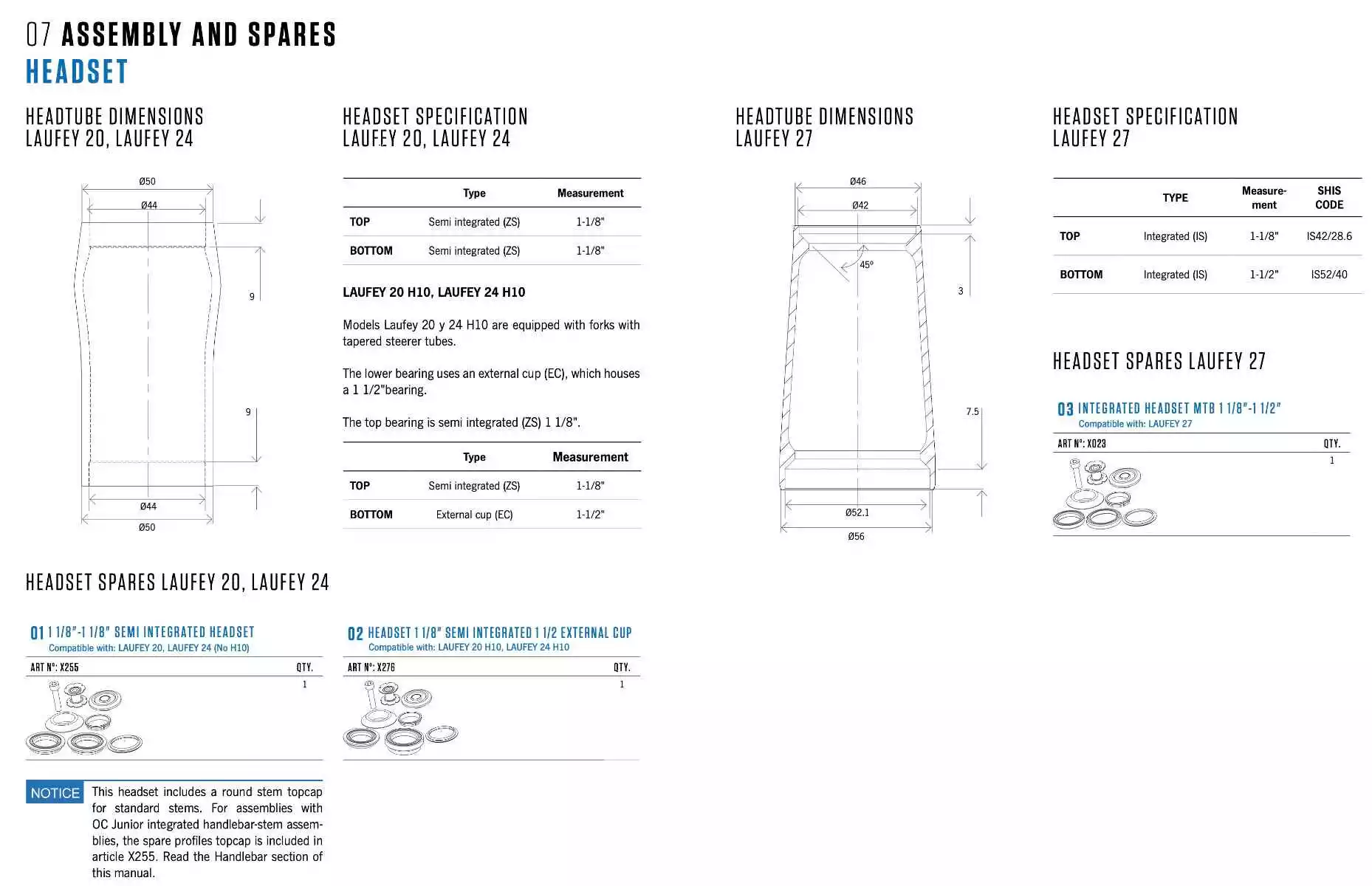 Orbea Styrfittingslejer 1-1/8" - 1-1/2" Laufey JR H10 - X2760000 - Billede 2
