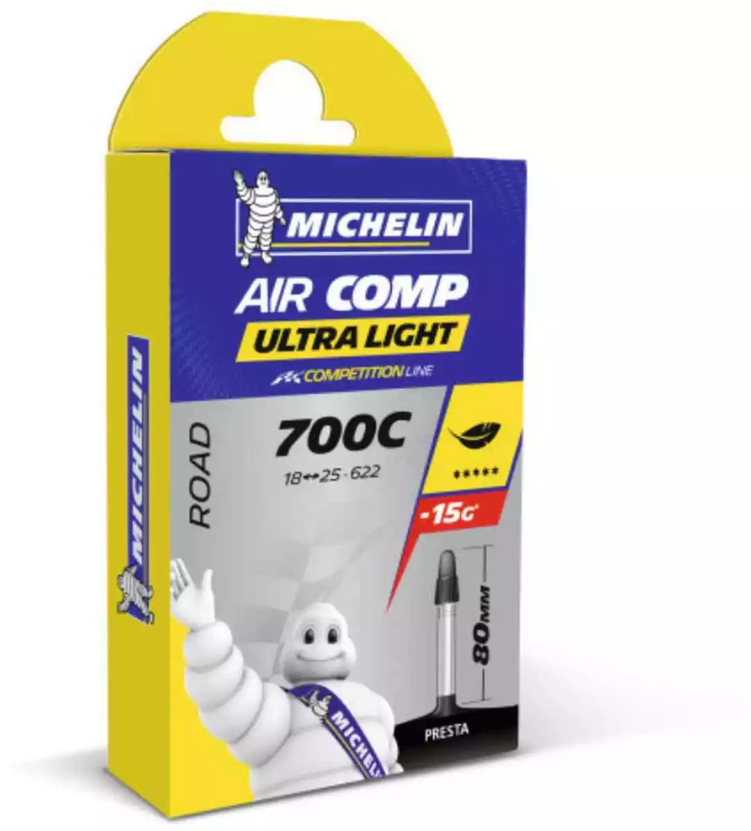Michelin Slange Aircomp Ultralight 700 X 18-25C (FV80) - 837288