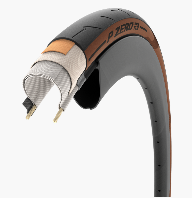 Pirelli P Zero Race TLR 700x26C Classic - Sort/Brun - 3984000