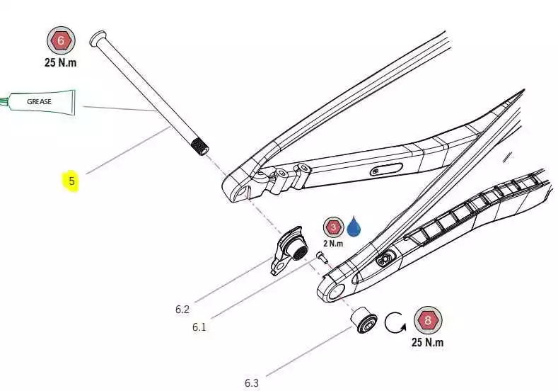 Orbea Oiz Carbon Rear Axle 12x177 (1.0x13) - X0030000