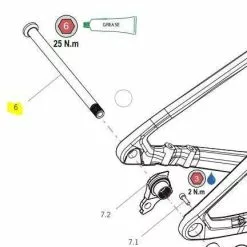 Orbea Alma Carbon 2021 Rear Axle 12x171 (1.0x13) Lite - X0320000